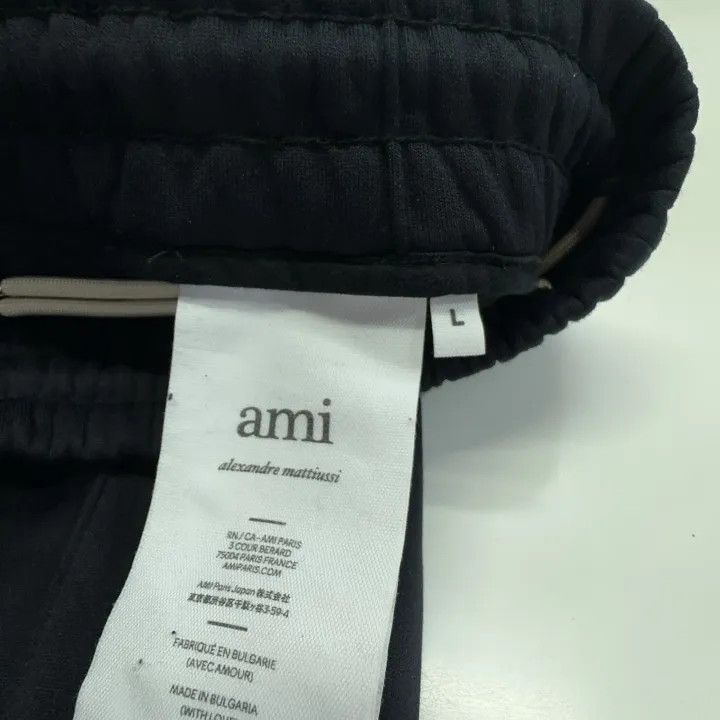 AMI AMIPARIS FW22 Black Logo Sport Pants for Men 0079 Size US 34 / EU 50 - 5 Thumbnail