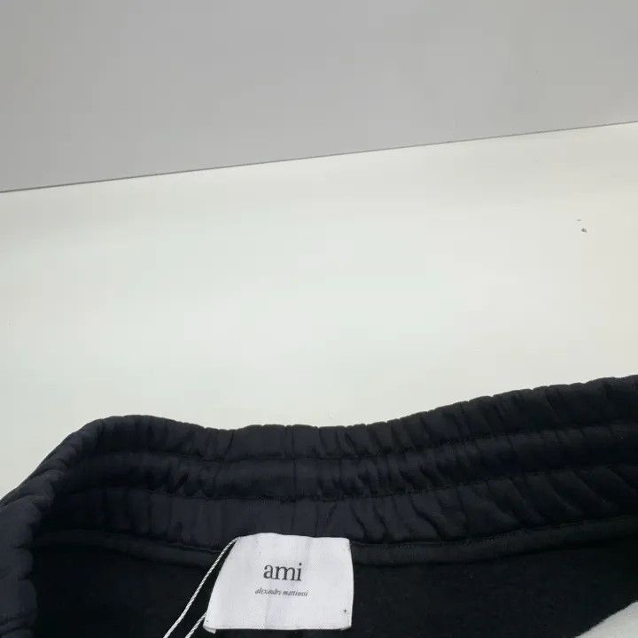 AMI AMIPARIS FW22 Black Logo Sport Pants for Men 0079 Size US 34 / EU 50 - 4 Thumbnail