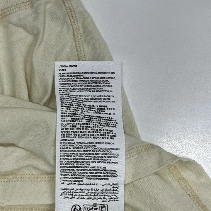 AMI AMIPARIS Yellow Logo Embroidered Short Sleeve T-Shirt 0079 Size US L / EU 52-54 / 3 - 3 Thumbnail