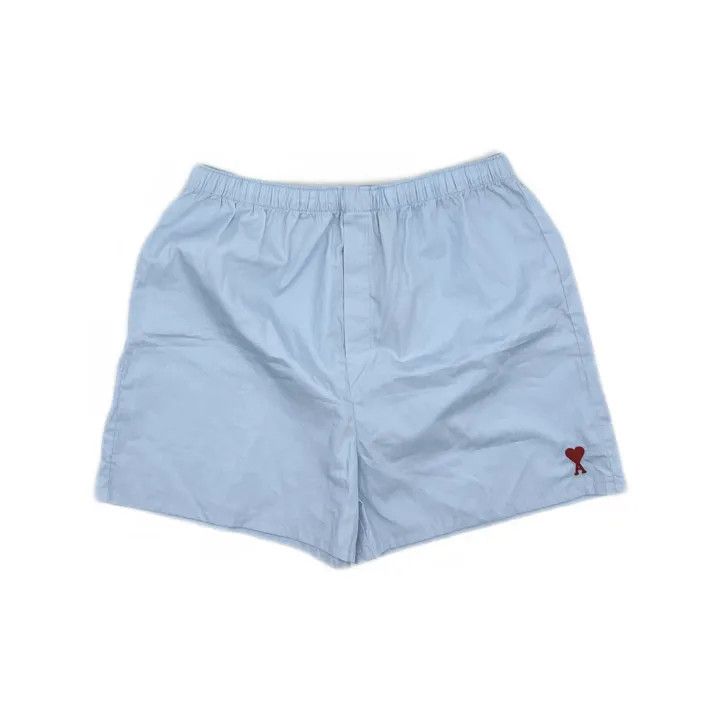 AMI AMIPARIS SS22 Blue Logo Heart Print Shorts 0079 Size US 34 / EU 50 - 2 Thumbnail