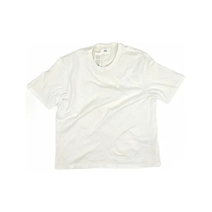 AMI AMIPARIS SS22 White Heart Logo T-Shirt 0079 Size US XL / EU 56 / 4 - 2 Thumbnail