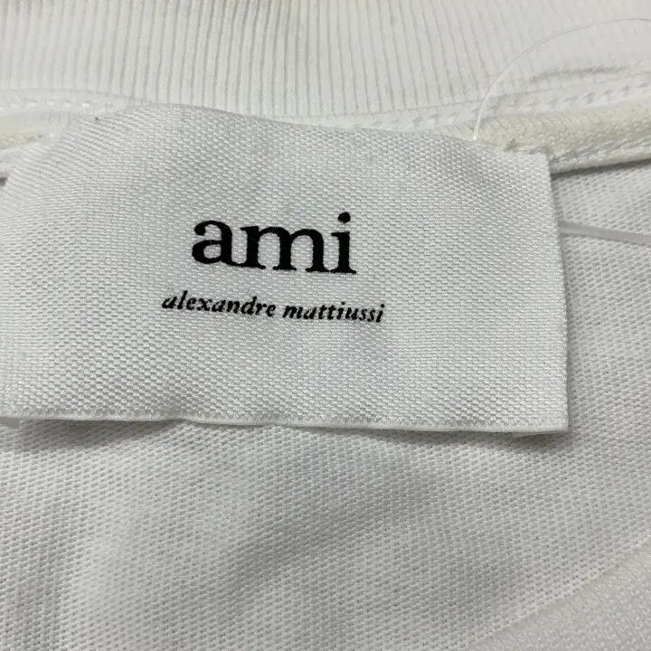 AMI AMIPARIS SS22 White Heart Logo T-Shirt 0079 Size US XL / EU 56 / 4 - 4 Thumbnail