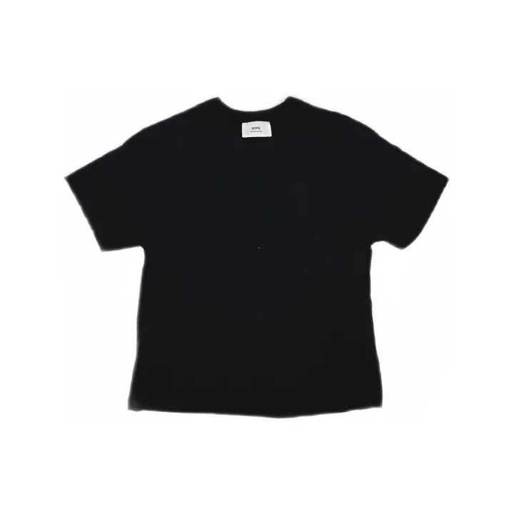 AMI AMIPARIS Black Heart Logo Short Sleeve T-Shirt 0079 Size US XS / EU 42 / 0 - 2 Thumbnail