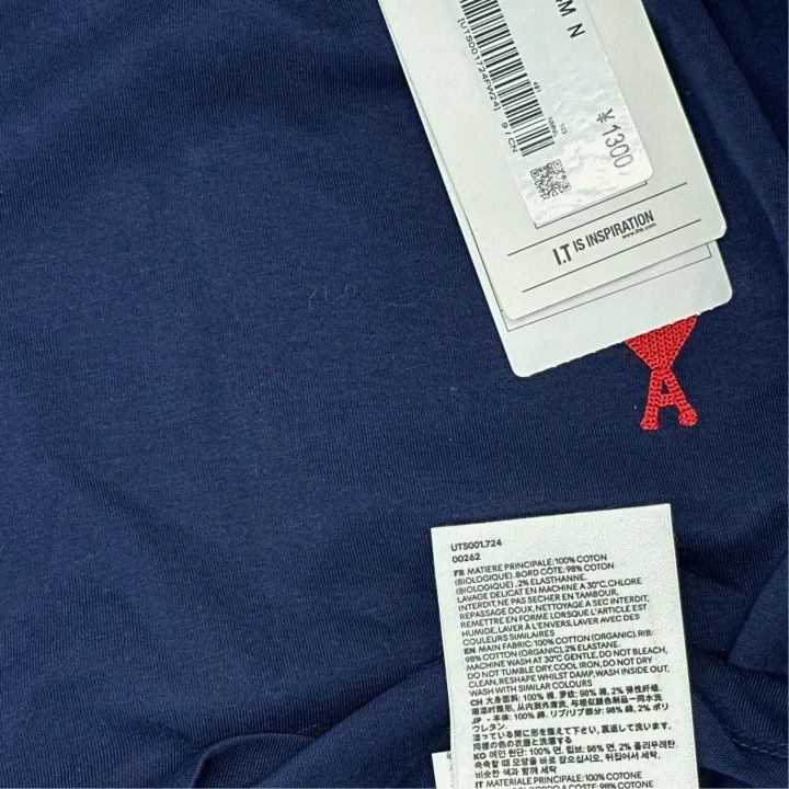 AMI AMIPARIS SS23 Embroidered Logo T-shirt 0079 Size US S / EU 44-46 / 1 - 3 Thumbnail