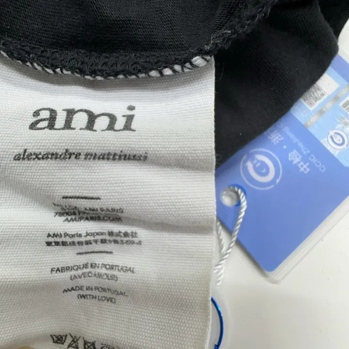 AMI AMIPARIS Heart Logo Embroidered T-Shirt 0079 Size US XL / EU 56 / 4 - 6 Thumbnail