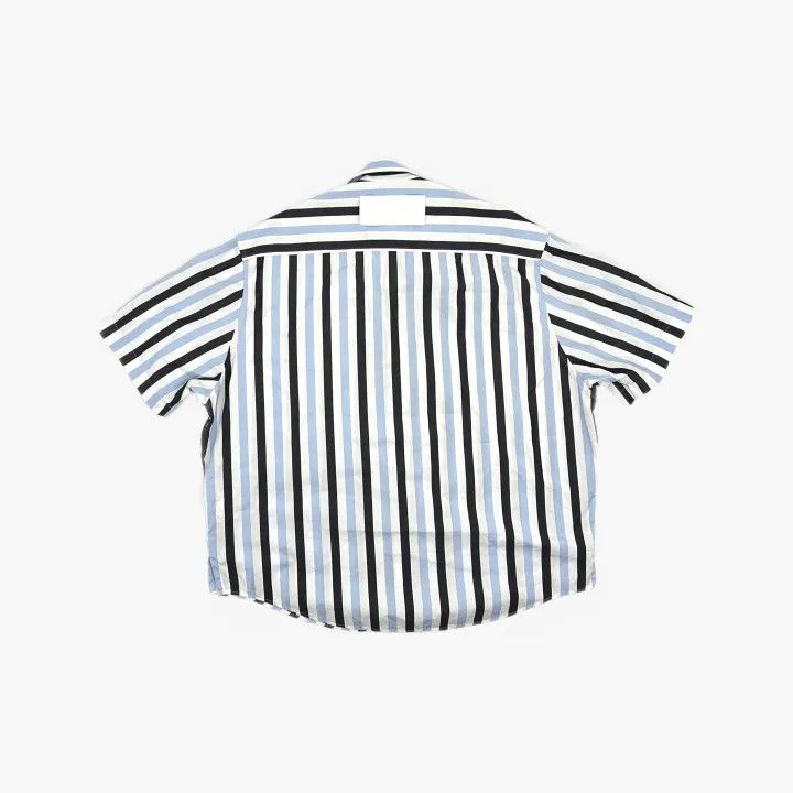 AMI AMIPARIS Striped Short Sleeve Shirt 0079 Size US M / EU 48-50 / 2 - 3 Thumbnail