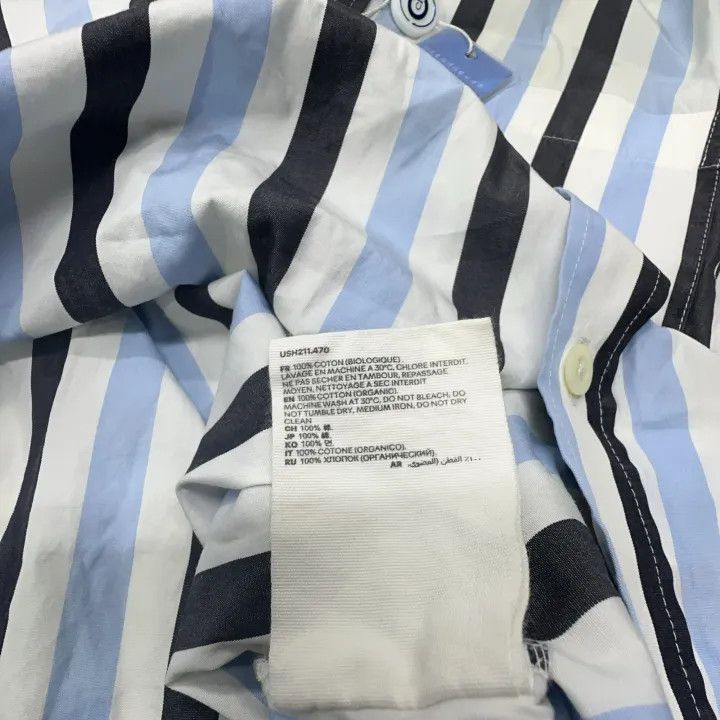 AMI AMIPARIS Striped Short Sleeve Shirt 0079 Size US M / EU 48-50 / 2 - 4 Thumbnail