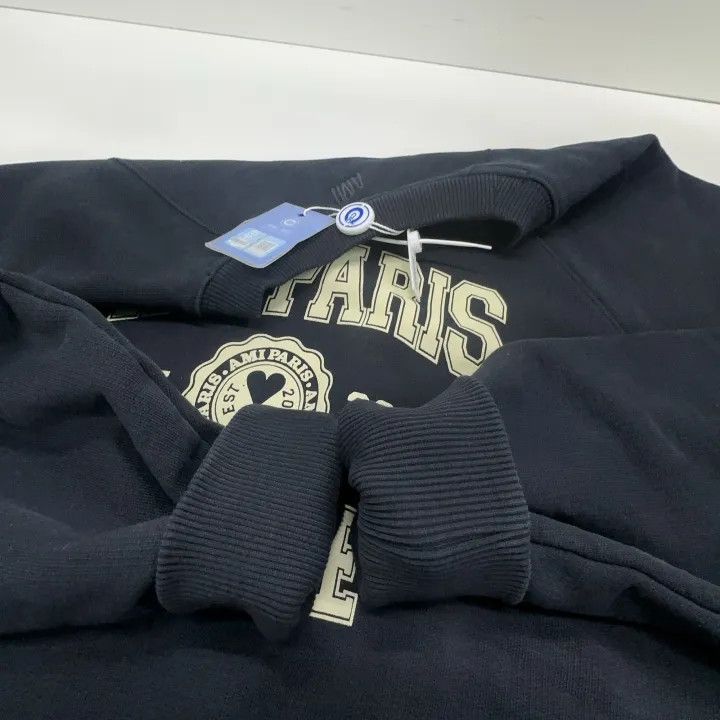 AMI AMIPARIS Black Logo Print Sweatshirt for Men and Women 0079 Size US XS / EU 42 / 0 - 7 Thumbnail