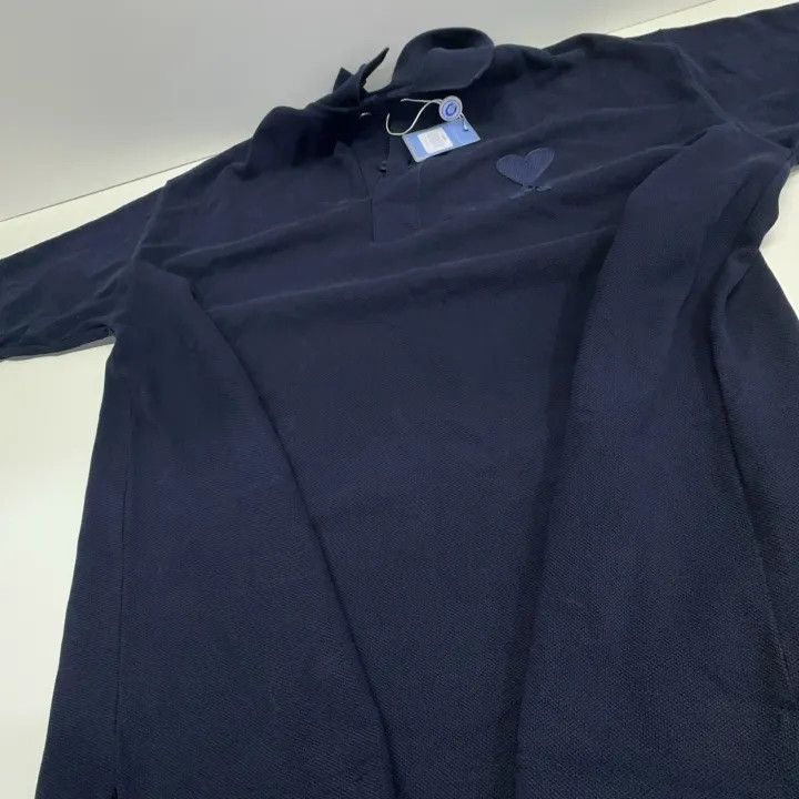 AMI AMIPARIS SS21 Love Short Sleeve Polo Shirt 0079 Size US XS / EU 42 / 0 - 10 Thumbnail