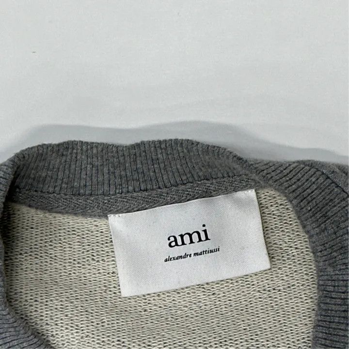 AMI AMIPARIS FW22 Gray Heart Embroidered Sweatshirt 0079 Size US L / EU 52-54 / 3 - 2 Thumbnail
