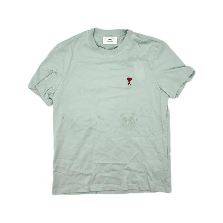 AMI AMIPARIS Logo Embroidered Short Sleeve T-Shirt 0079 Size US M / EU 48-50 / 2 - 2 Thumbnail