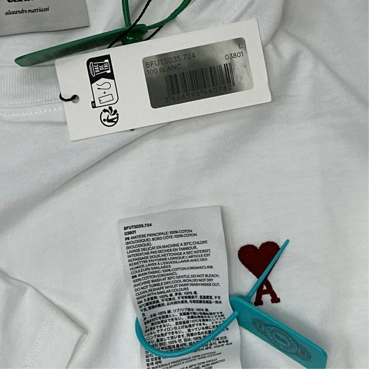 AMI AMIPARIS Comfortable Short Sleeve Crew Neck T-Shirt 0079 Size US L / EU 52-54 / 3 - 3 Thumbnail
