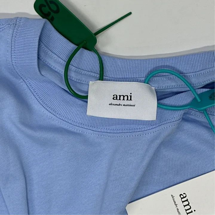 AMI AMIPARIS Heart Embroidered Short Sleeve T-Shirt 0079 Size US XXL / EU 58 / 5 - 4 Thumbnail