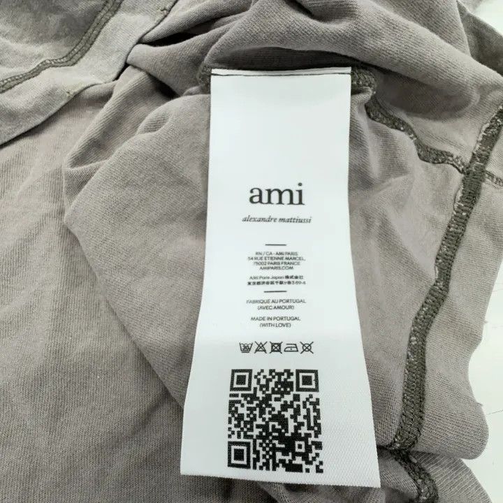 AMI Ami Paris Logo Embroidered Short Sleeve T-Shirt 0079 Size US XL / EU 56 / 4 - 4 Thumbnail