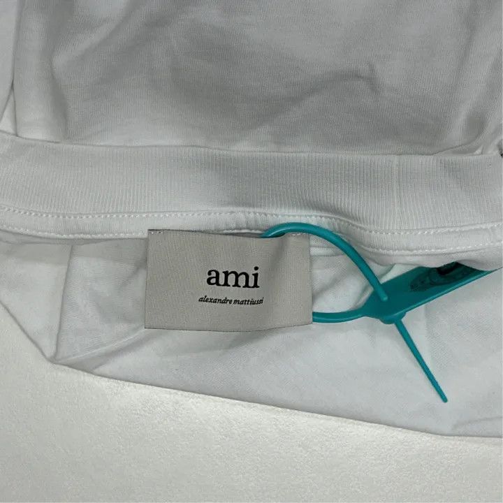AMI AMIPARIS Casual White Short Sleeve T-Shirt 0079 Size US XS / EU 42 / 0 - 3 Thumbnail