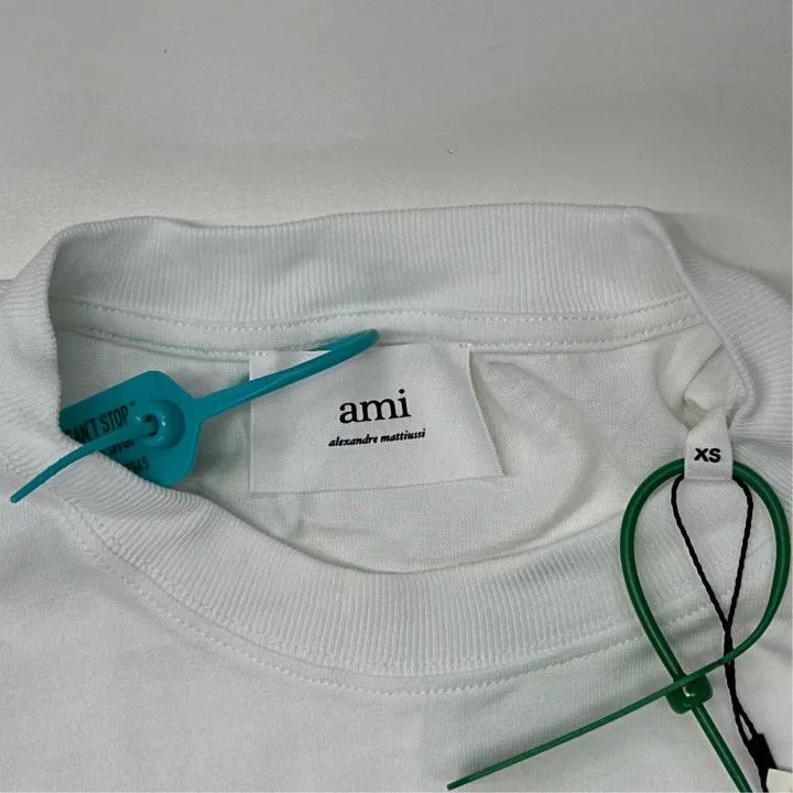 AMI AMIPARIS Logo Printed Short Sleeve T-Shirt 0079 Size US XS / EU 42 / 0 - 2 Thumbnail
