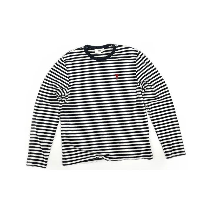 AMI AMIPARIS SS21 Embroidered Long Sleeve T-shirt 0079 Size US M / EU 48-50 / 2 - 2 Thumbnail
