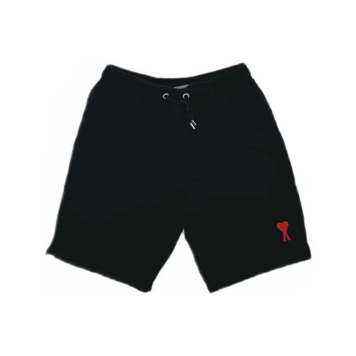 AMI AMIPARIS Black High-Waisted Heart Shorts 0079 Size US 27 - 2 Thumbnail