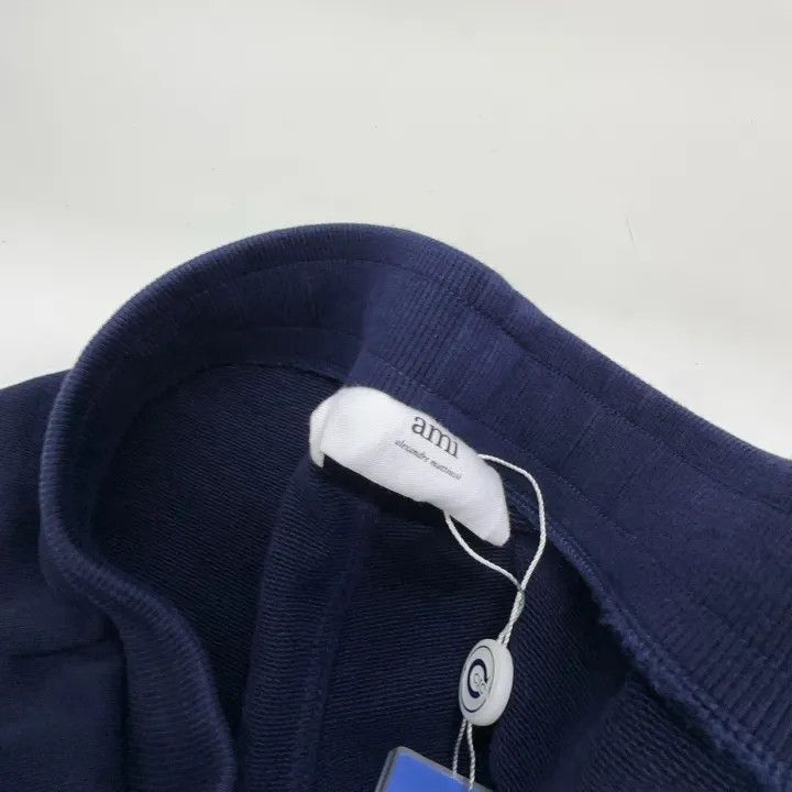 AMI AMIPARIS Navy Logo Embroidered Casual Shorts 0079 Size US 34 / EU 50 - 6 Thumbnail
