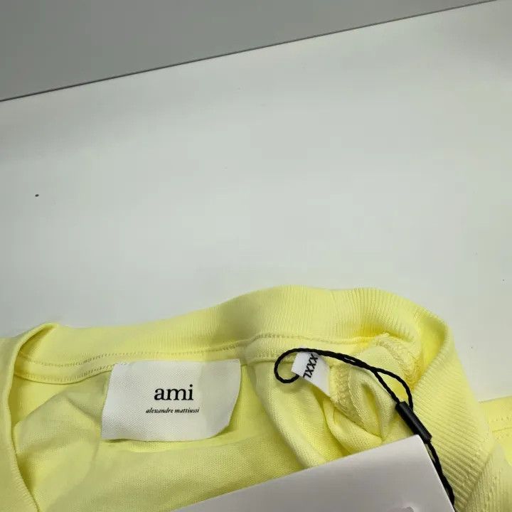 AMI AMIPARIS Logo Embroidered Short Sleeve T-Shirt 0079 Size US XXL / EU 58 / 5 - 5 Thumbnail