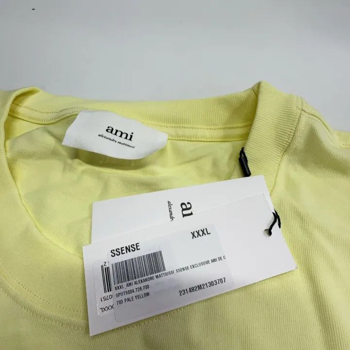 AMI AMIPARIS Logo Embroidered Short Sleeve T-Shirt 0079 Size US XXL / EU 58 / 5 - 4 Thumbnail