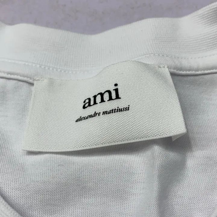 AMI AMIPARIS Rainbow Heart Loose Fit T-Shirt 0079 Size US M / EU 48-50 / 2 - 5 Thumbnail