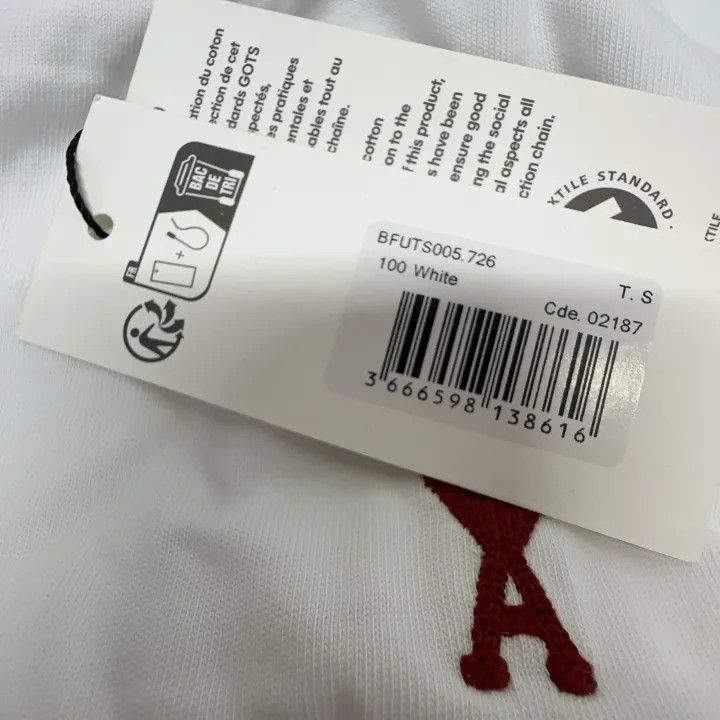 AMI AMIPARIS FW23 Logo Print White Short Sleeve T-Shirt 0079 Size US S / EU 44-46 / 1 - 5 Thumbnail