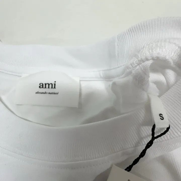 AMI AMIPARIS FW23 Logo Print White Short Sleeve T-Shirt 0079 Size US S / EU 44-46 / 1 - 6 Thumbnail