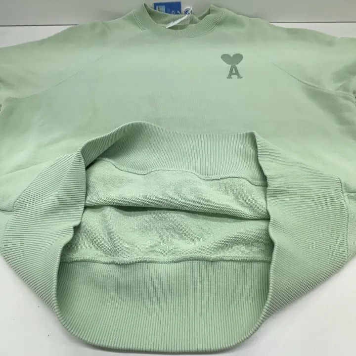 AMI AMIPARIS SS22 Mint Green Heart Logo Sweatshirt 0079 Size US S / EU 44-46 / 1 - 10 Thumbnail
