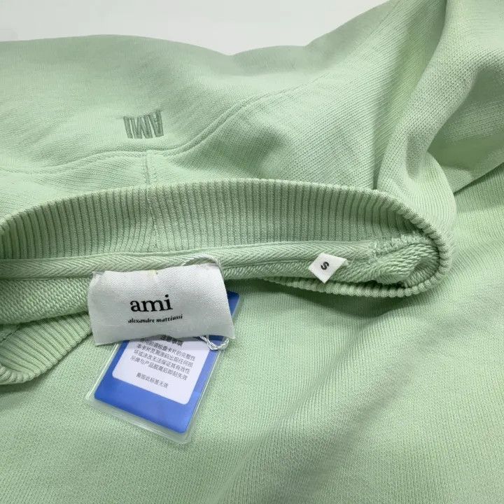 AMI AMIPARIS SS22 Mint Green Heart Logo Sweatshirt 0079 Size US S / EU 44-46 / 1 - 4 Thumbnail