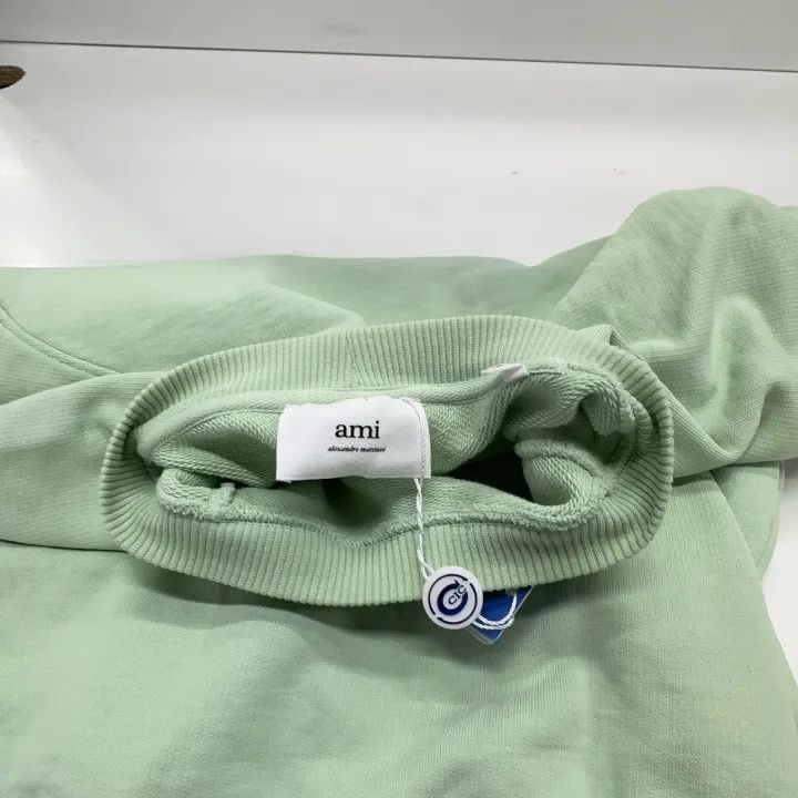 AMI AMIPARIS SS22 Mint Green Heart Logo Sweatshirt 0079 Size US S / EU 44-46 / 1 - 6 Thumbnail