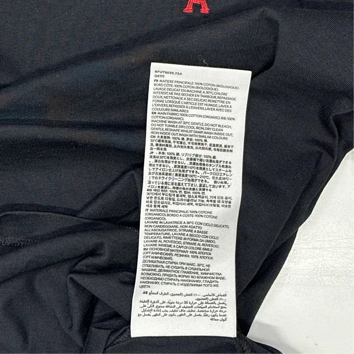 AMI AMIPARIS Black Cotton Short Sleeve T-Shirt 0079 Size US XXL / EU 58 / 5 - 2 Thumbnail