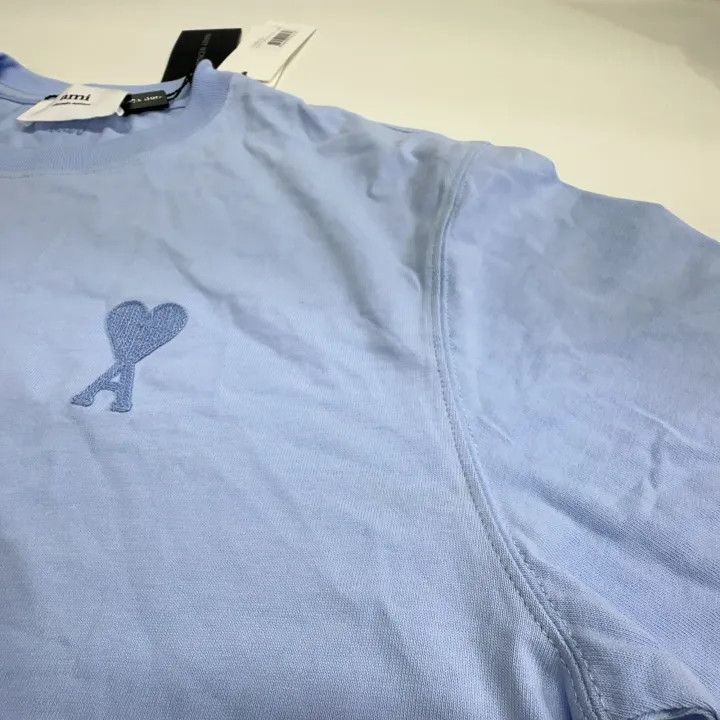 AMI AMIPARIS Heart Embroidered Short Sleeve T-Shirt 0079 Size US S / EU 44-46 / 1 - 9 Thumbnail