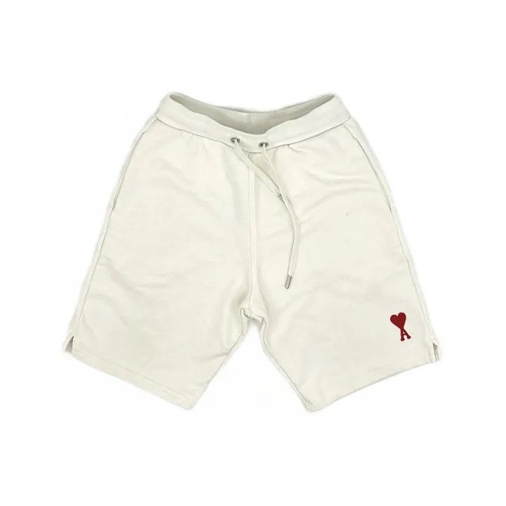 AMI AMIPARIS SS23 White Logo Embroidered Shorts 0079 Size US 26 / EU 42 - 2 Thumbnail