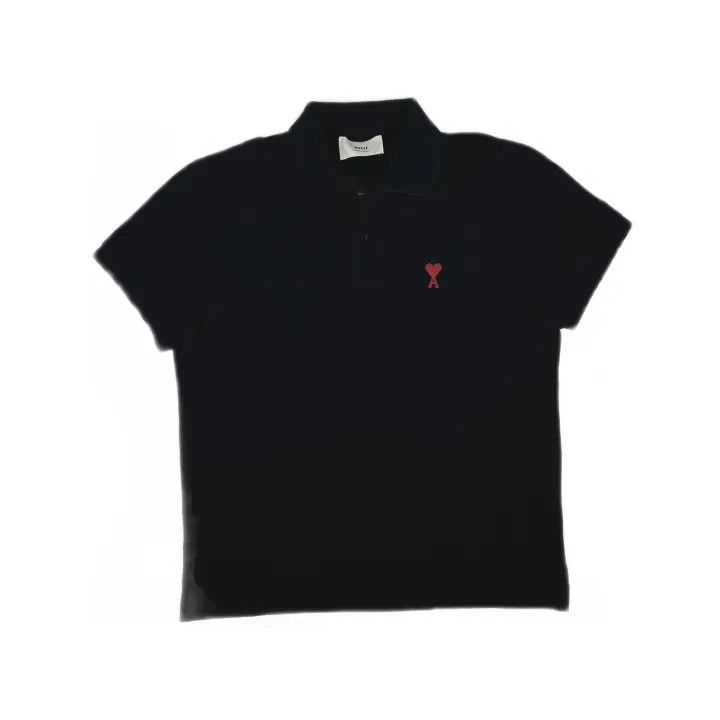 AMI AMIPARIS De Coeur Red Heart Polo Shirt 0079 Size US S / EU 44-46 / 1 - 2 Thumbnail