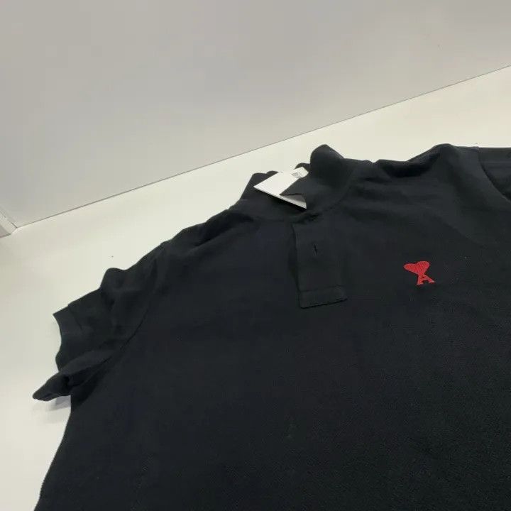AMI AMIPARIS De Coeur Red Heart Polo Shirt 0079 Size US S / EU 44-46 / 1 - 8 Thumbnail