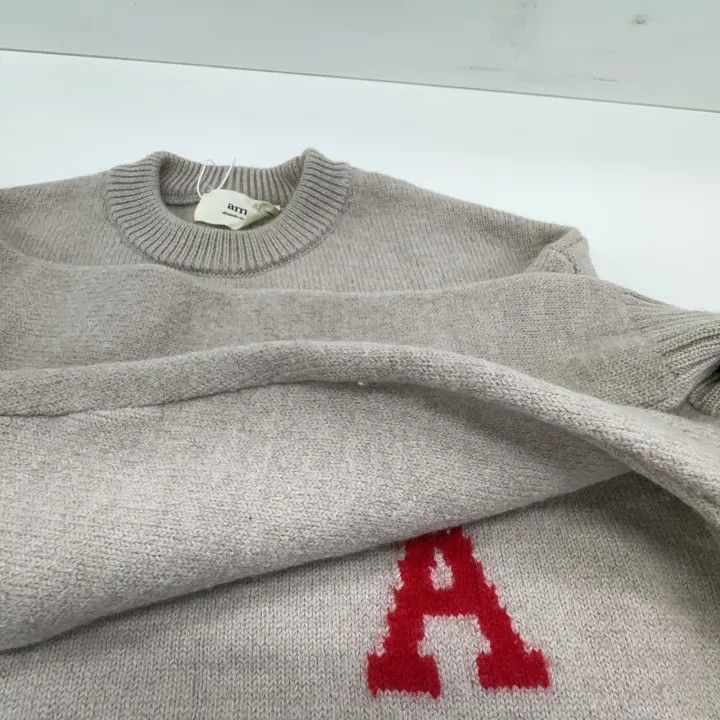 AMI AMIPARIS Love Logo Wool Sweater Unisex 0079 Size US XS / EU 42 / 0 - 10 Thumbnail