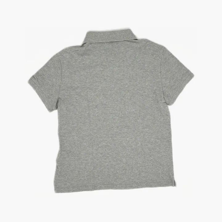AMI AMIPARIS Gray Cotton Heart Print Polo Shirt 0079 Size US S / EU 44-46 / 1 - 3 Thumbnail