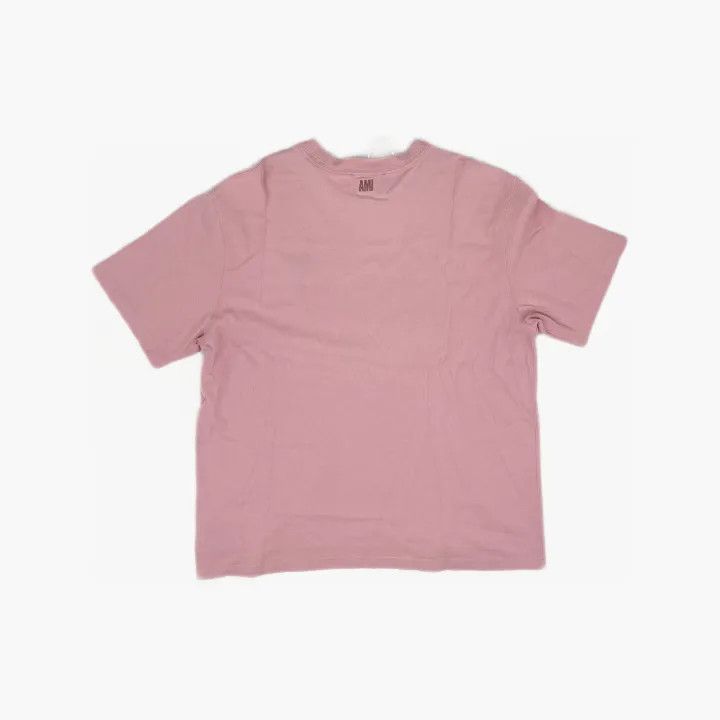 AMI AMIPARIS Pink Heart Logo Short Sleeve T-Shirt 0079 Size US S / EU 44-46 / 1 - 3 Thumbnail