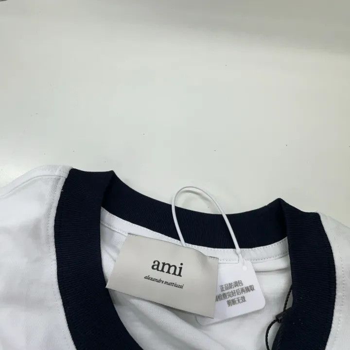 AMI Ami Paris Color Block Graphic Short Sleeve T-Shirt 0079 Size US L / EU 52-54 / 3 - 5 Thumbnail