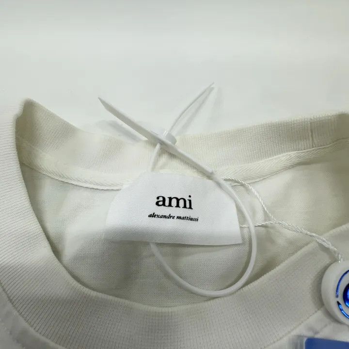 AMI AMIPARIS Heart Logo Knit Long Sleeve T-Shirt 0079 Size US M / EU 48-50 / 2 - 5 Thumbnail