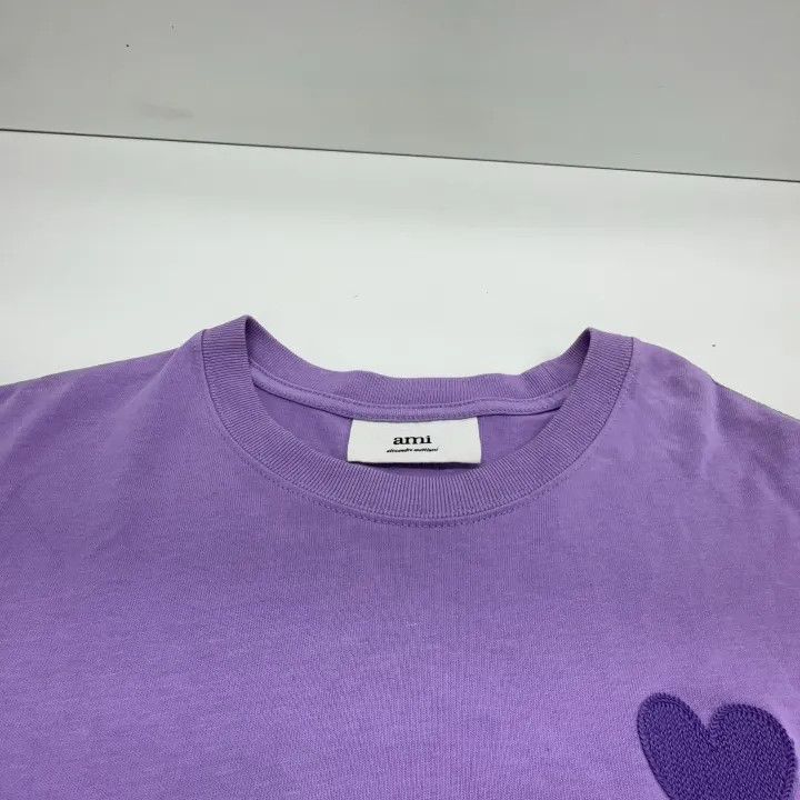 AMI AMIPARIS Heart Embroidered Loose T-Shirt 0079 Size US XS / EU 42 / 0 - 8 Thumbnail