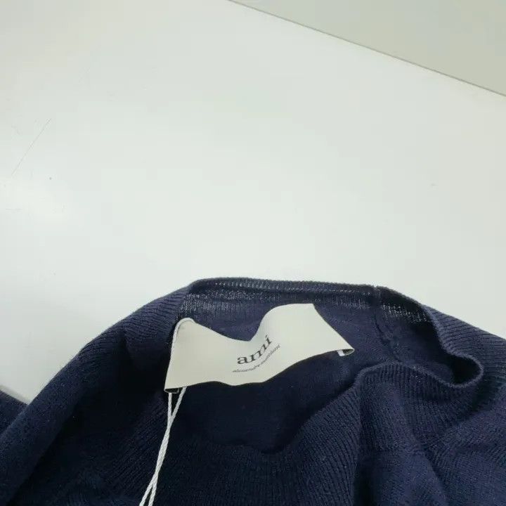 AMI AMIPARIS Navy Heart Embroidered Crewneck Sweater 0079 Size US L / EU 52-54 / 3 - 5 Thumbnail
