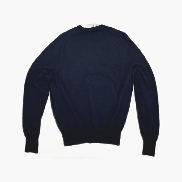 AMI AMIPARIS Navy Heart Embroidered Crewneck Sweater 0079 Size US L / EU 52-54 / 3 - 3 Thumbnail
