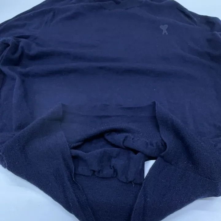 AMI AMIPARIS Navy Heart Embroidered Crewneck Sweater 0079 Size US L / EU 52-54 / 3 - 8 Thumbnail