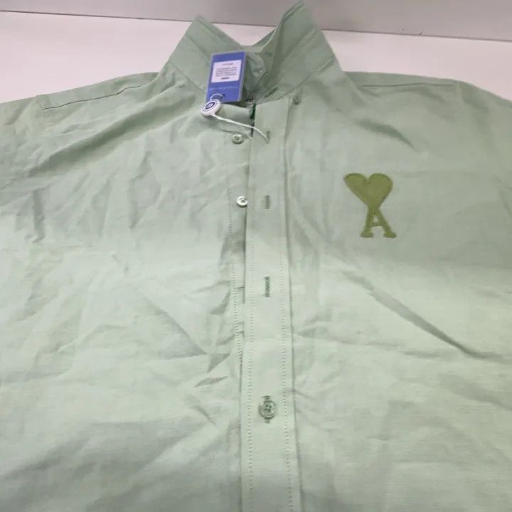 AMI AMIPARIS SS22 Love Heart Logo Long Sleeve Shirt 0079 Size US M / EU 48-50 / 2 - 7 Thumbnail