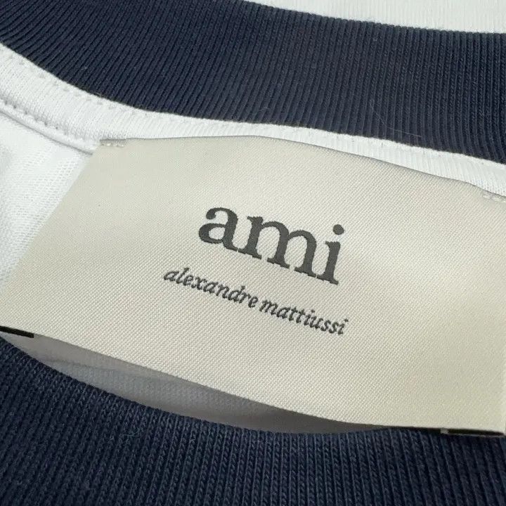 AMI Ami Paris Colorblock Logo Short Sleeve T-Shirt 0079 Size US L / EU 52-54 / 3 - 4 Thumbnail