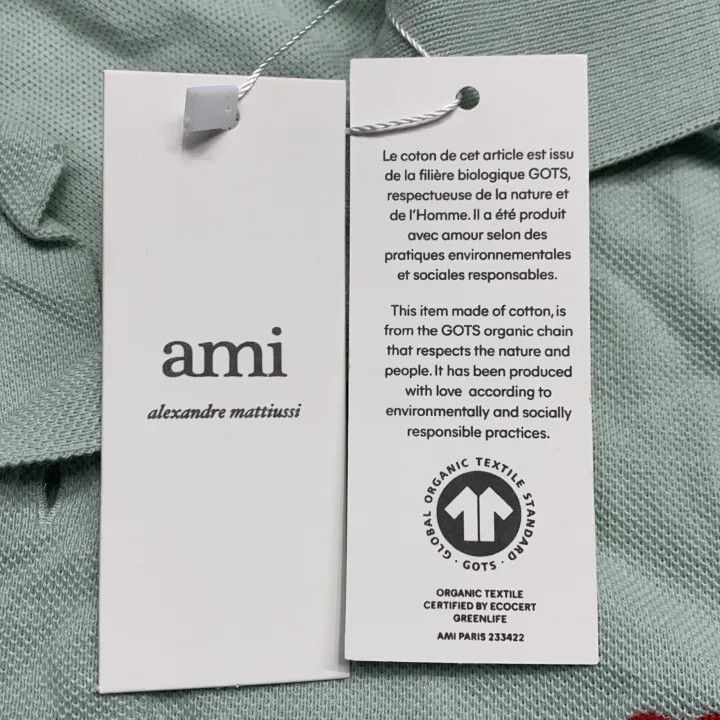 AMI AMIPARIS SS23 Solid Heart Logo Polo Shirt 0079 Size US L / EU 52-54 / 3 - 6 Thumbnail