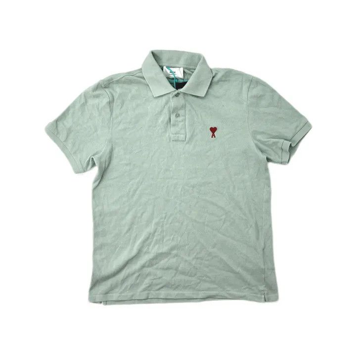 AMI AMIPARIS SS23 Solid Heart Logo Polo Shirt 0079 Size US L / EU 52-54 / 3 - 2 Thumbnail