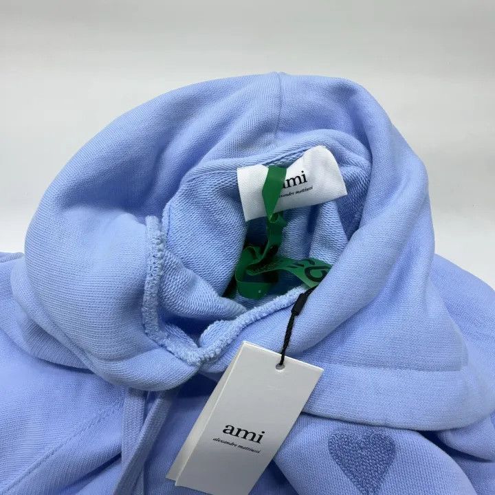 AMI AMIPARIS Blue Heart Embroidered Hoodie 0079 Size US S / EU 44-46 / 1 - 8 Thumbnail